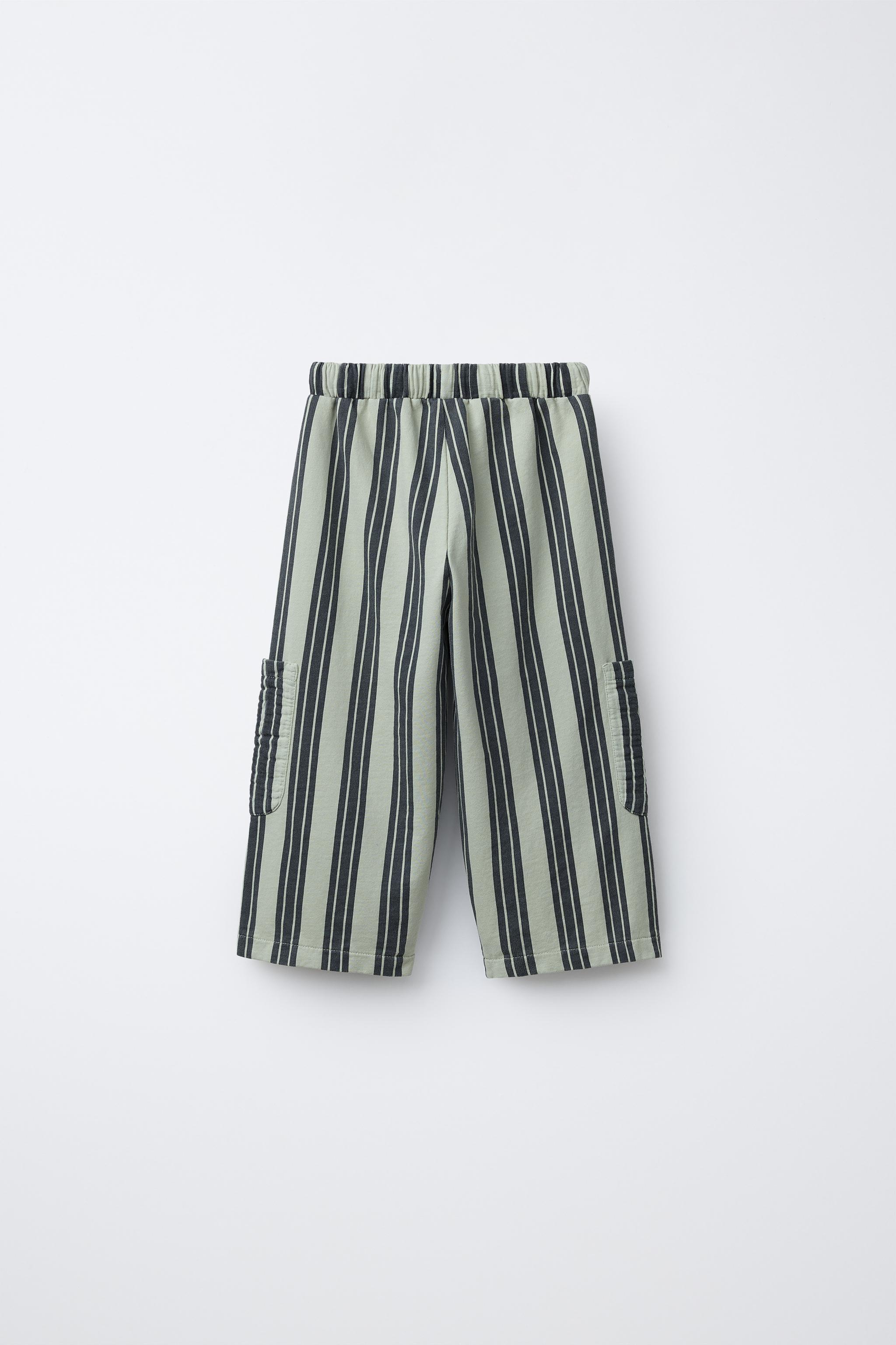 PANTALON TEXTURÉ À RAYURES